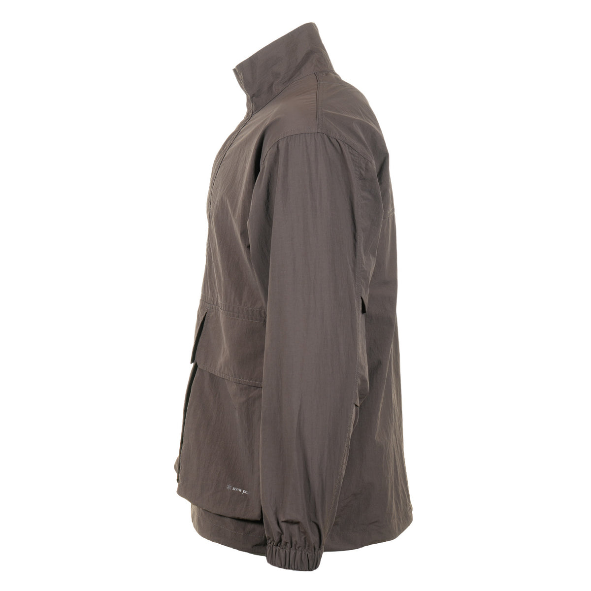 Nylon Double Rip Anorak Dark Brown