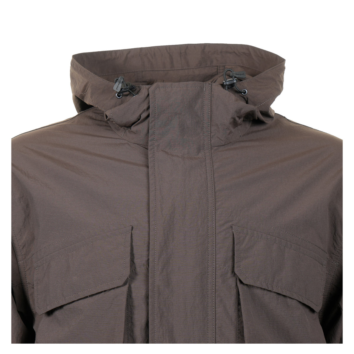 Nylon Double Rip Jacket Dark Brown