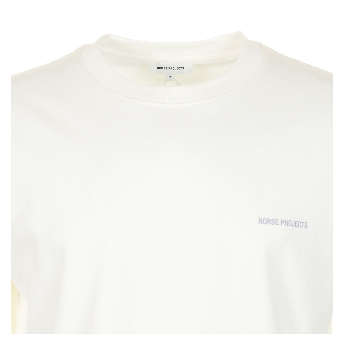 Dyrehaven Organic Logo Print T Shirt White Aleutian Blue