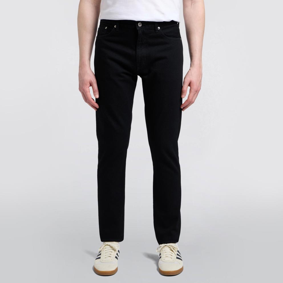 Regular Tapered Jeans Kaihara Right Hand Black Denim Black Unwashed
