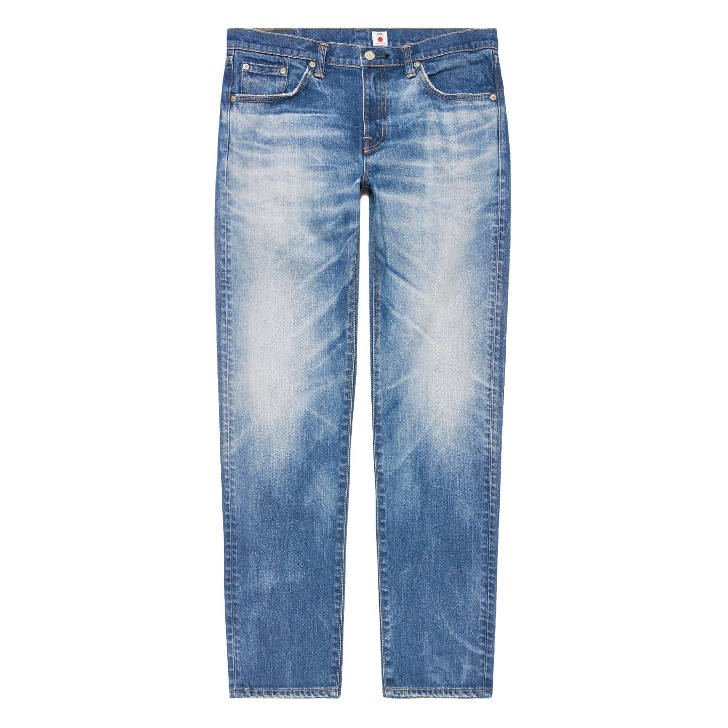 Regular Tapered Jeans Kaihara Stretch 017J Blue Mid Dark Used