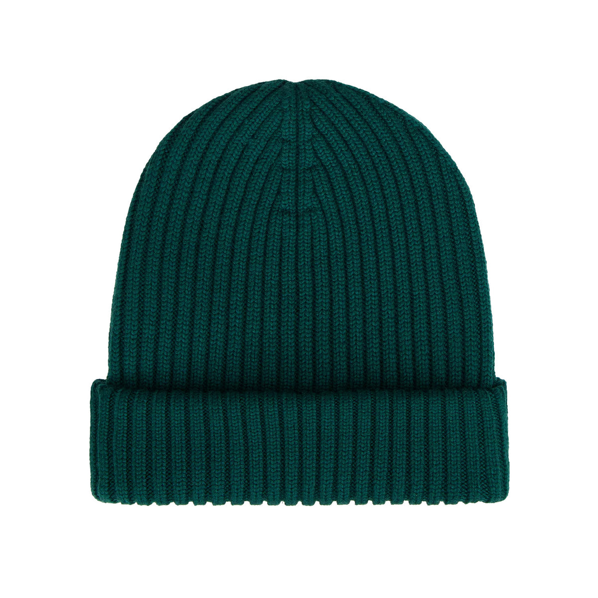 Badge Logo Merino Wool Beanie Emerald Green