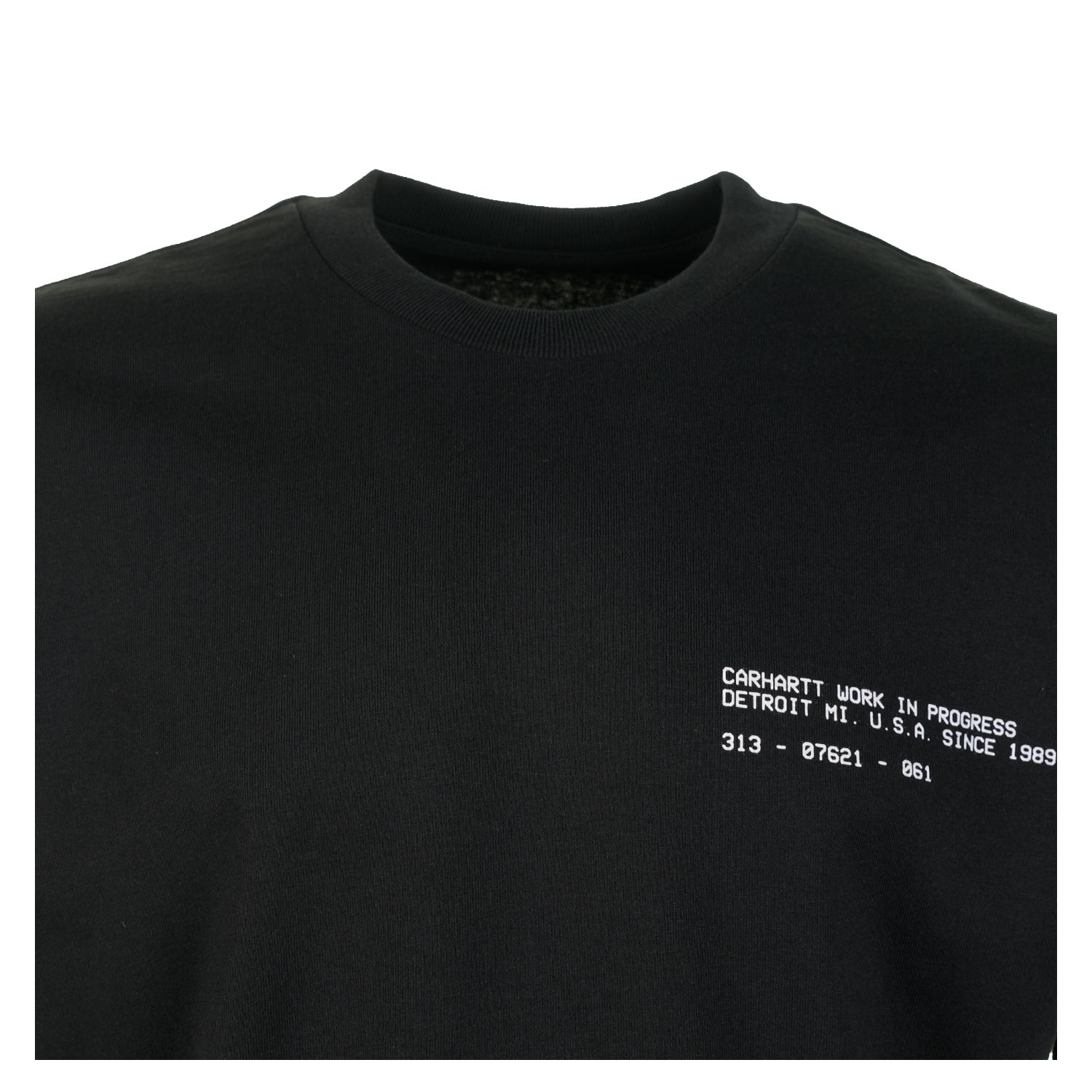 Short Sleeve Feather Progress T Shirt Black