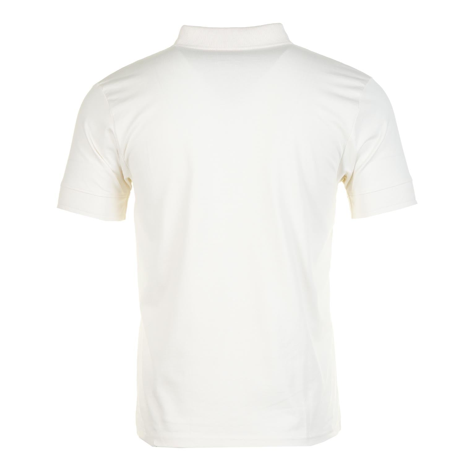Pierro Short Sleeve Zip Polo Gardenia Frozen FJord
