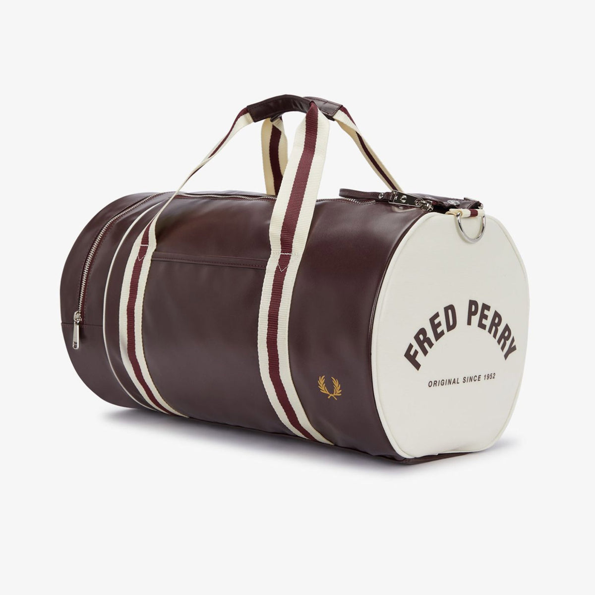 Fred perry Classic Barrel Bag Oxblood Ecru
