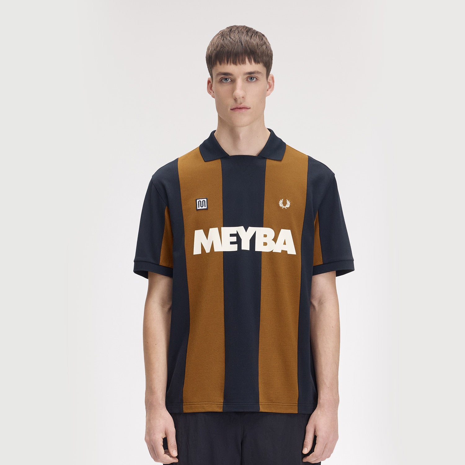 Meyba Cut And Sew Polo Shirt Navy