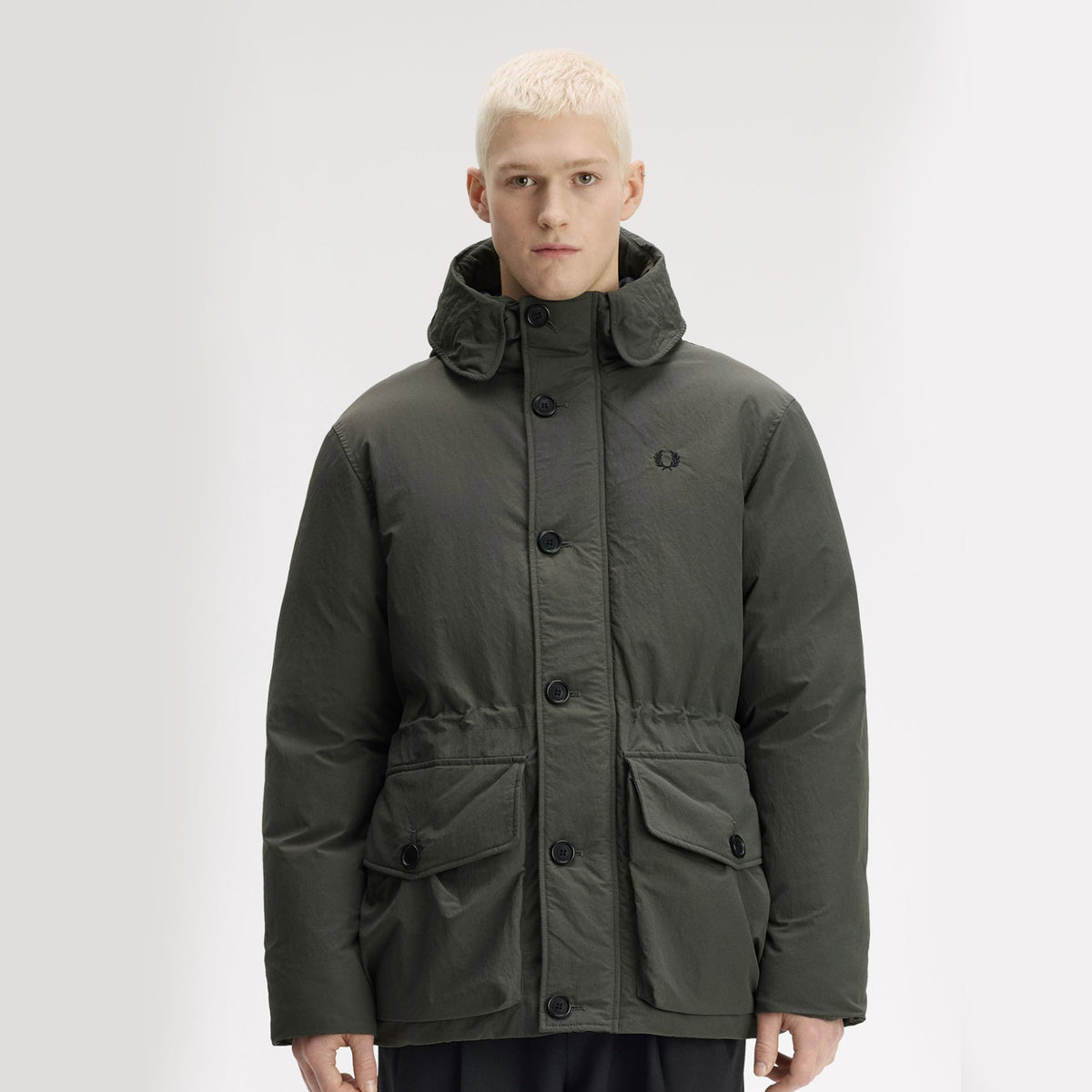 Padded Patch Pocket Parka Field Green