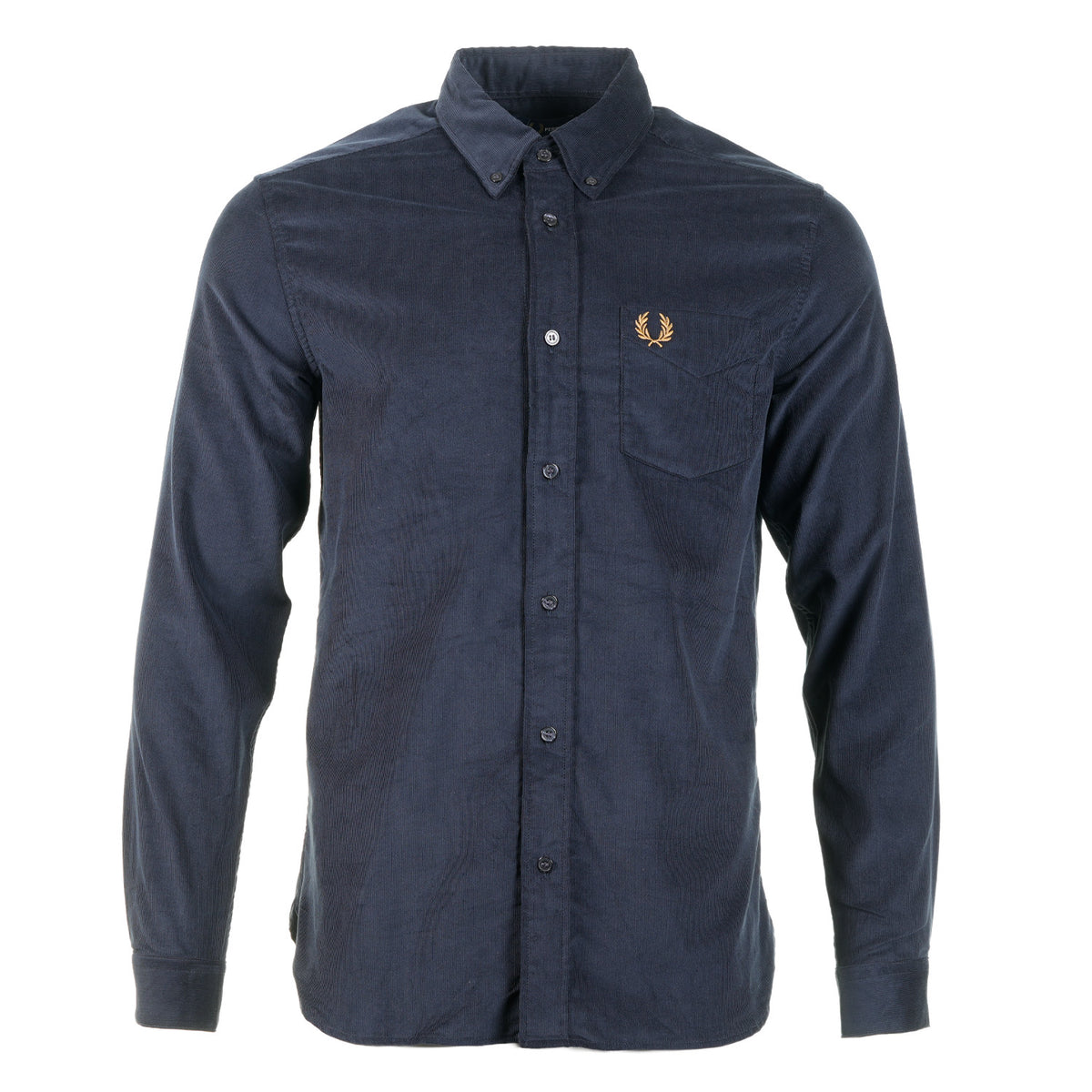 Long Sleeve Needle Cord Shirt Navy