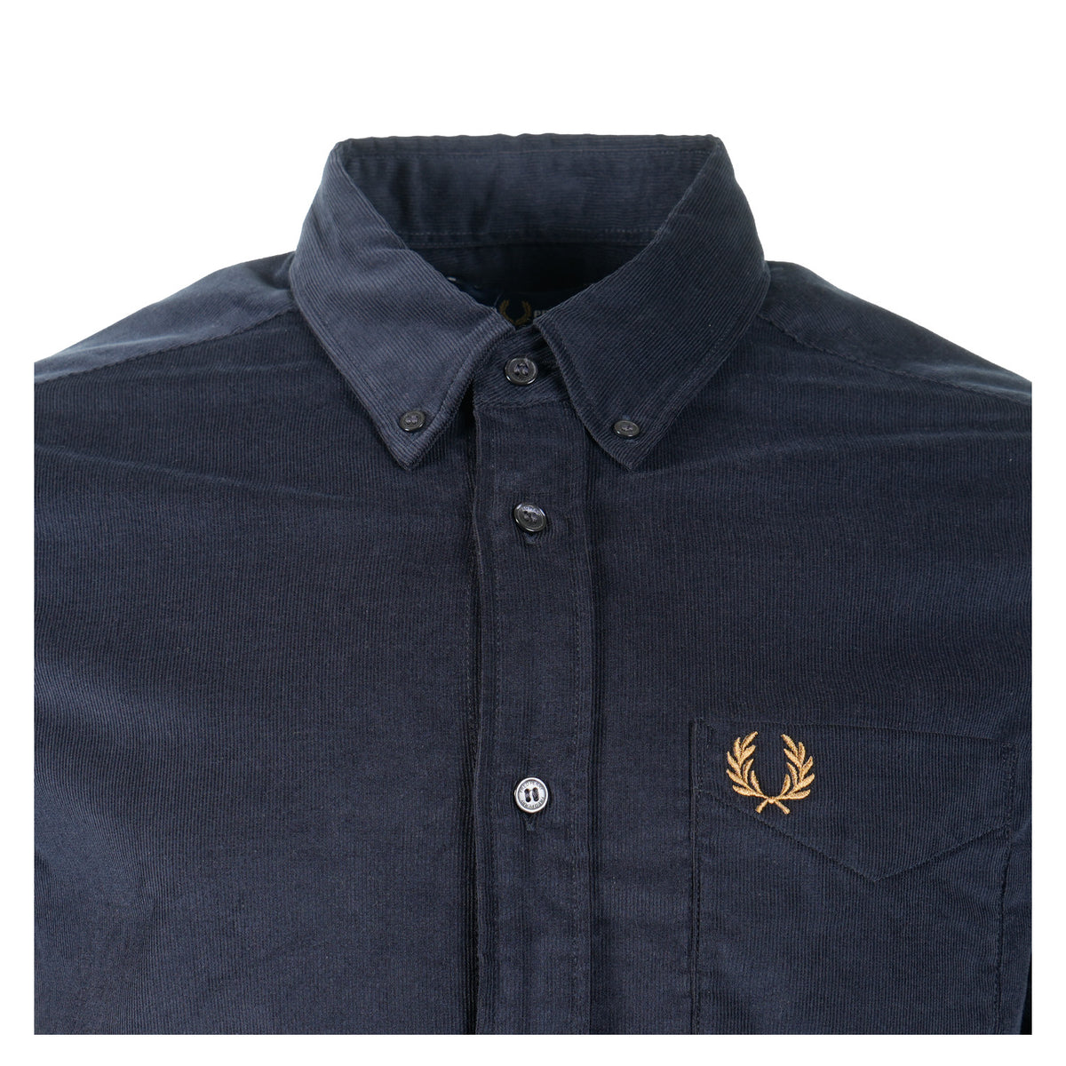 Long Sleeve Needle Cord Shirt Navy