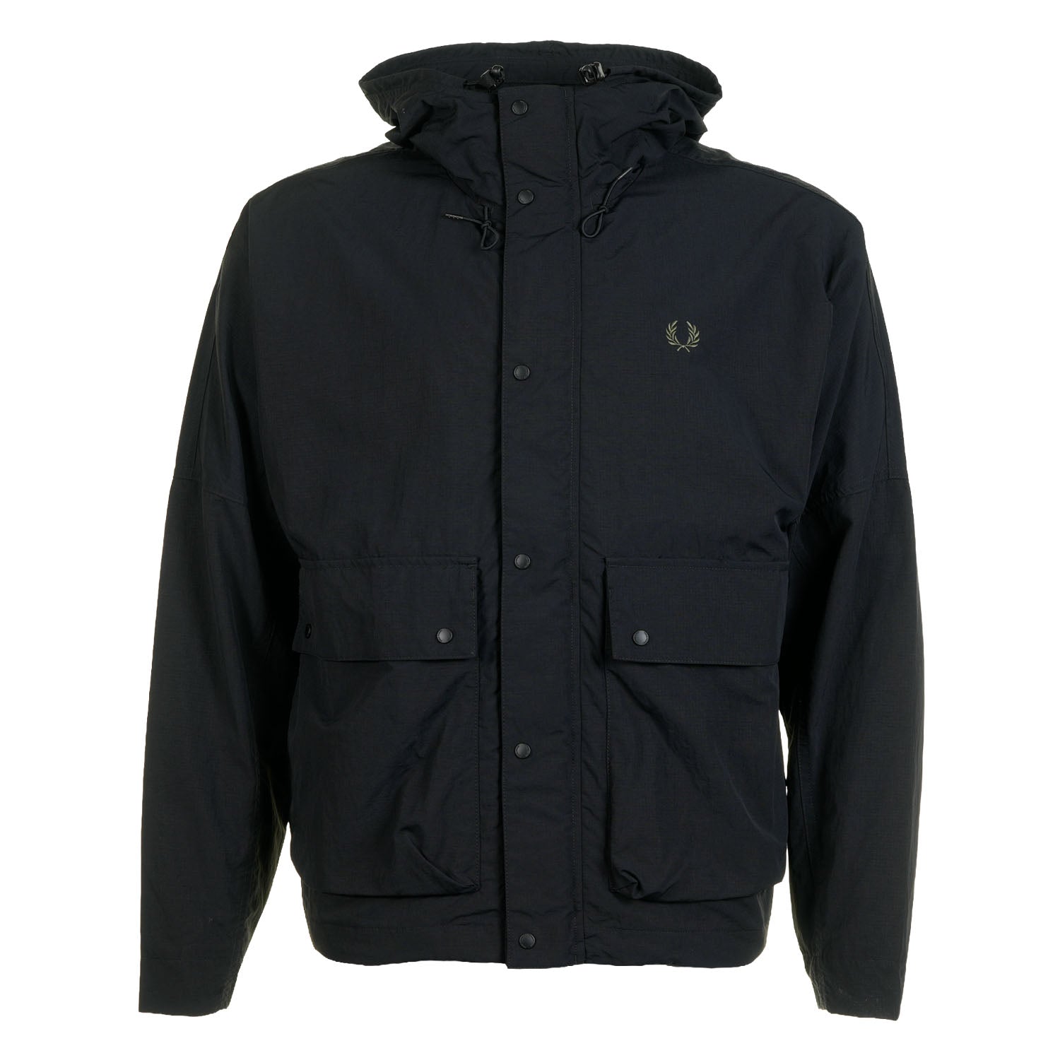 Cropped Ripstop Parka Black