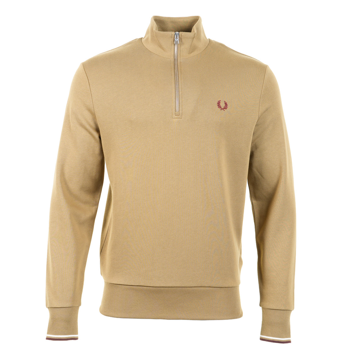 Half Zip Sweatshirt Bronze / Ecru / Oxblood
