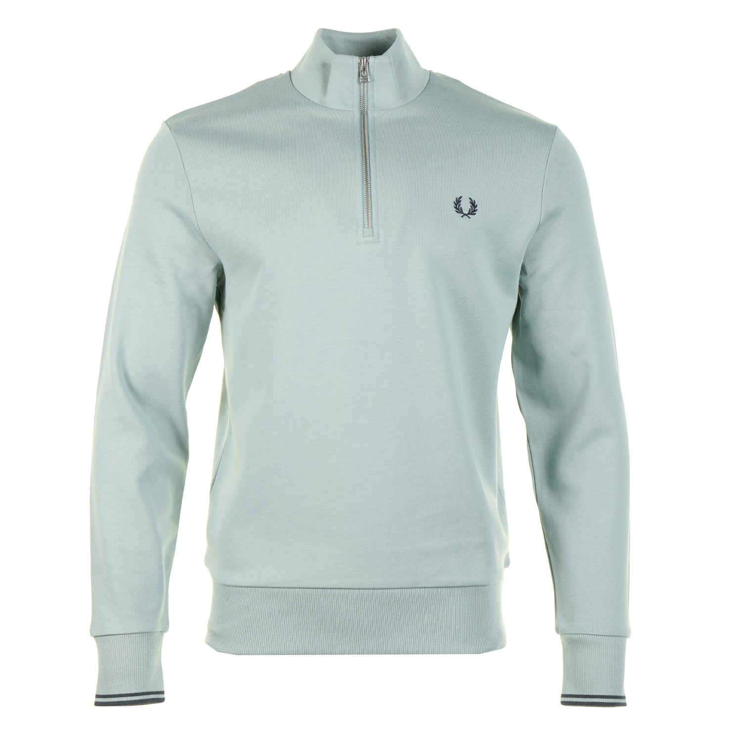Half Zip Sweatshirt Silver Blue