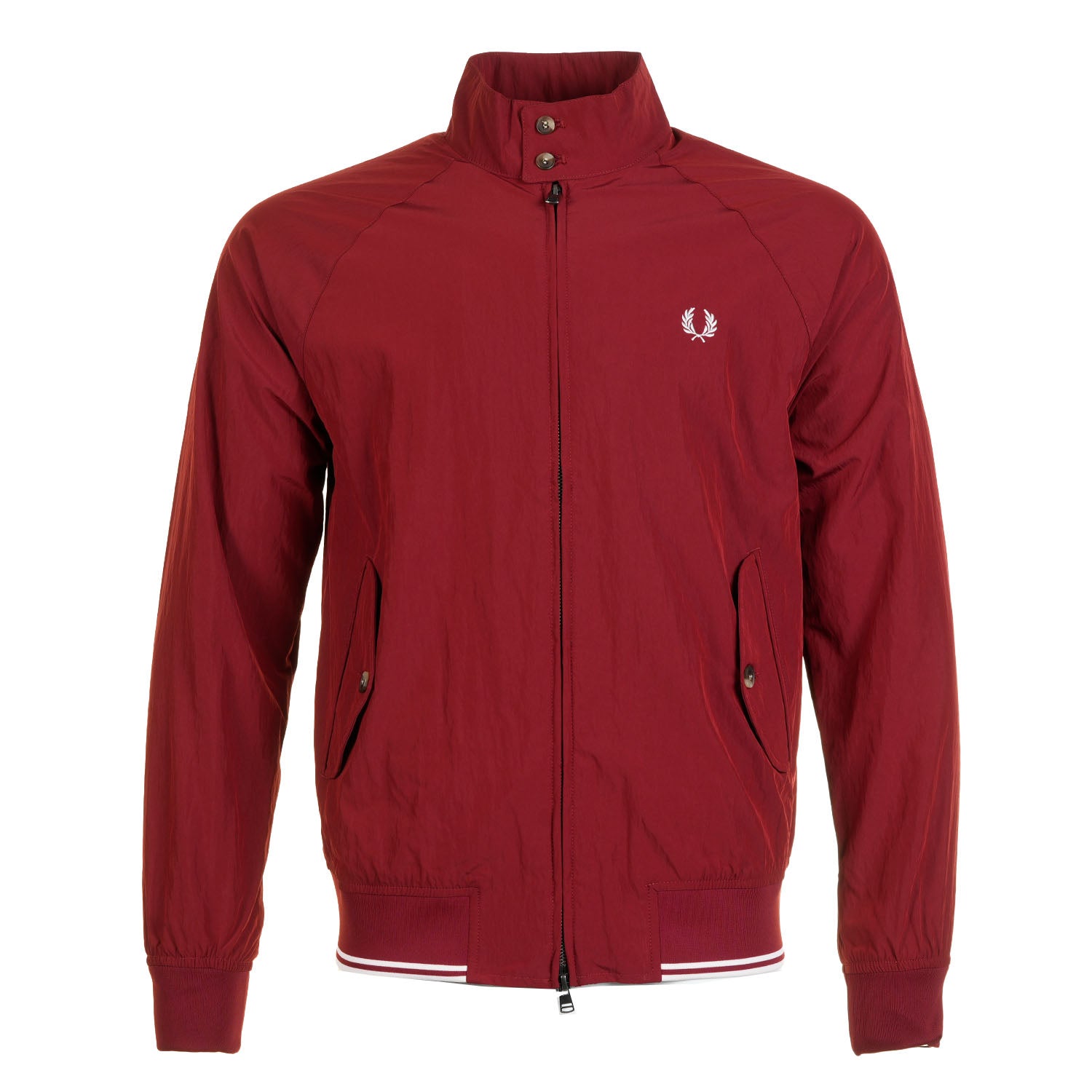 Fred Perry Crinkle Harrington Jacket Burnt Red – Ragazzi Clothing