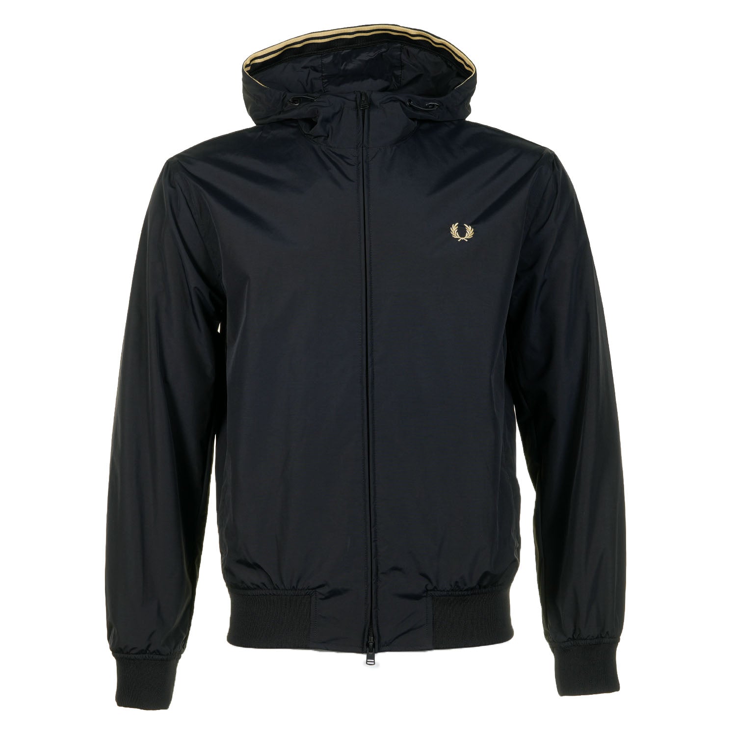 Fred Perry The Hooded Brentham Jacket Black – Ragazzi Clothing