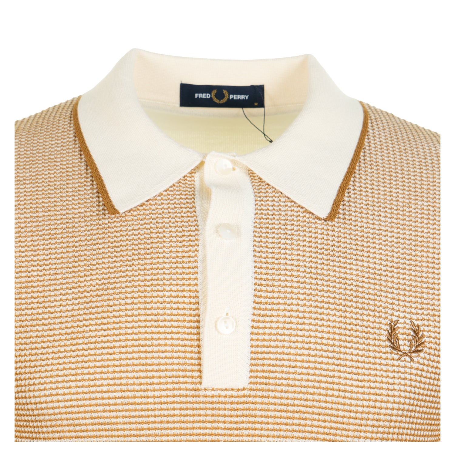 Tonic Waffle Knitted Polo Shirt Ecru