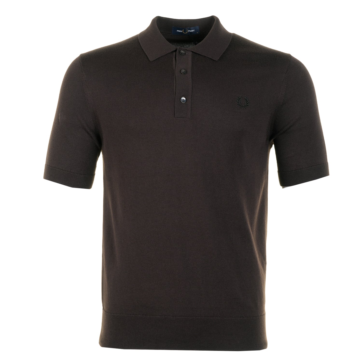 Short Sleeve Cotton Knitted Polo Shirt Rich Brown