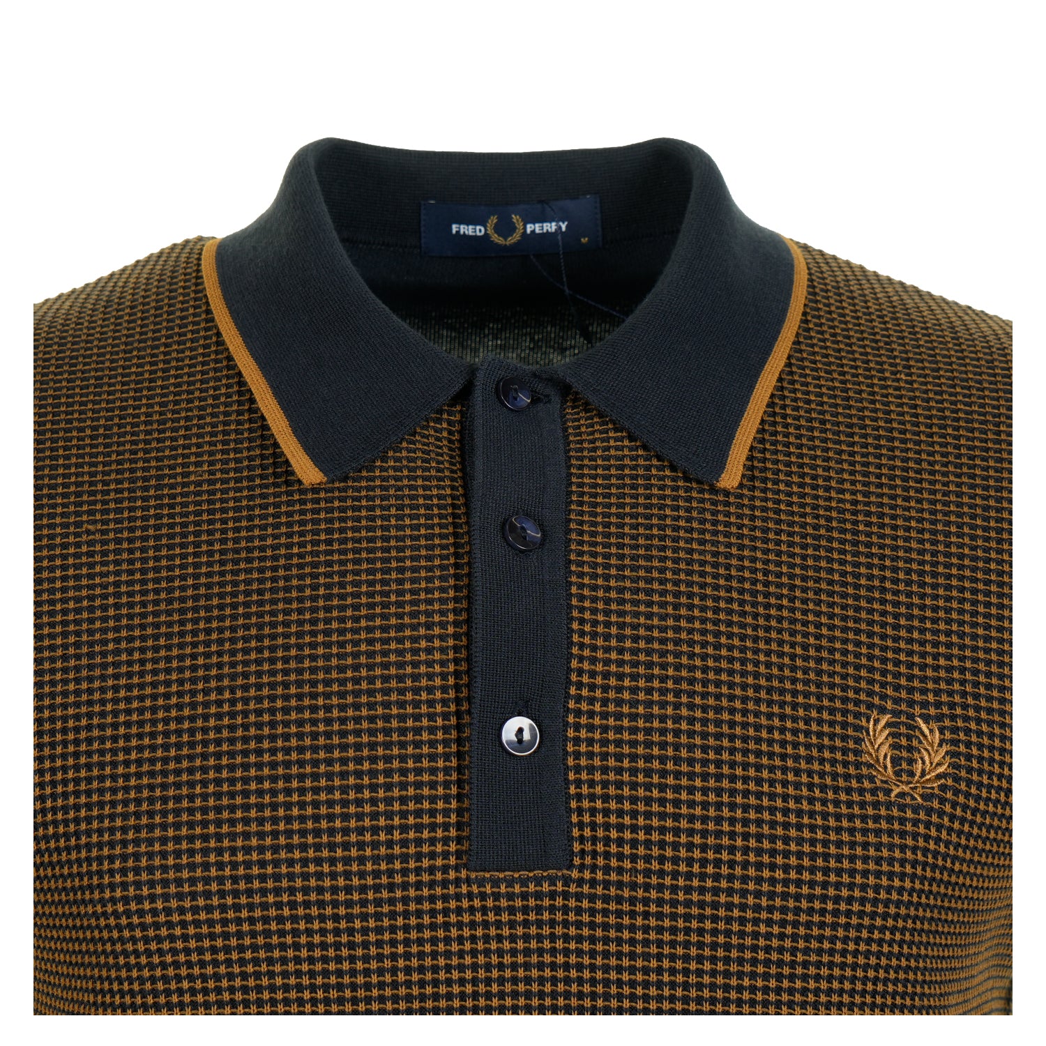 Tonic Waffle Knitted Polo Shirt Navy