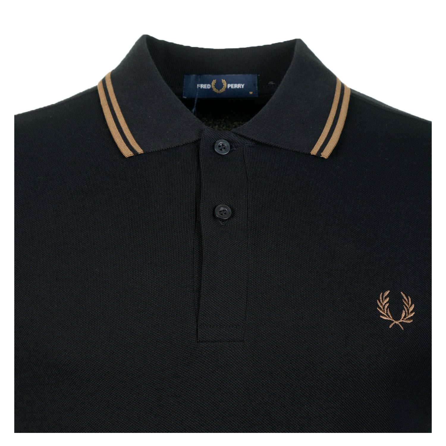 Long Sleeve Twin Tipped Polo Shirt Black Shadestone