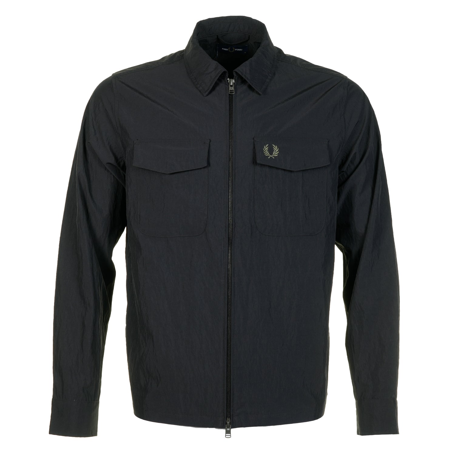 Zip Through Overshirt Black