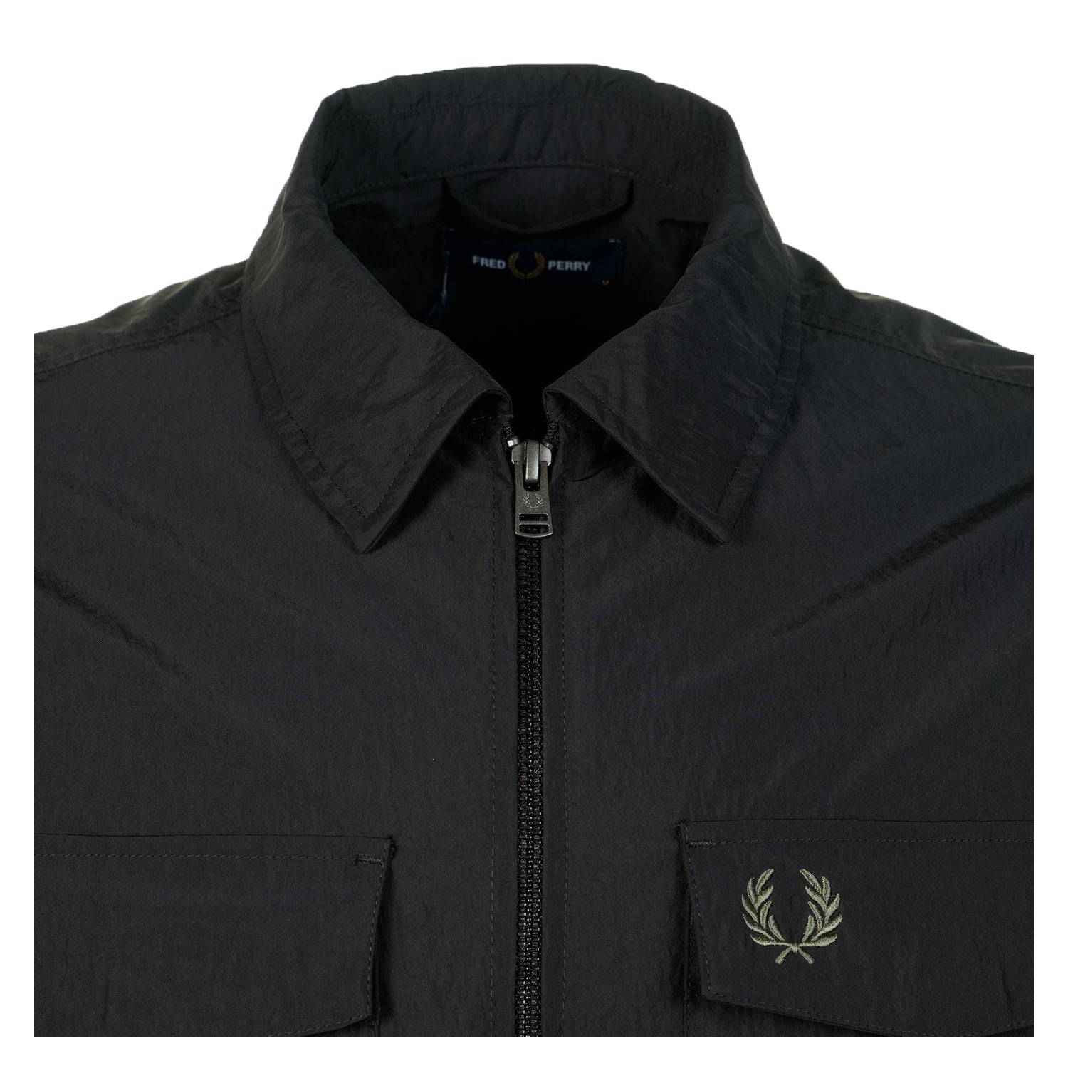 Zip Through Overshirt Black