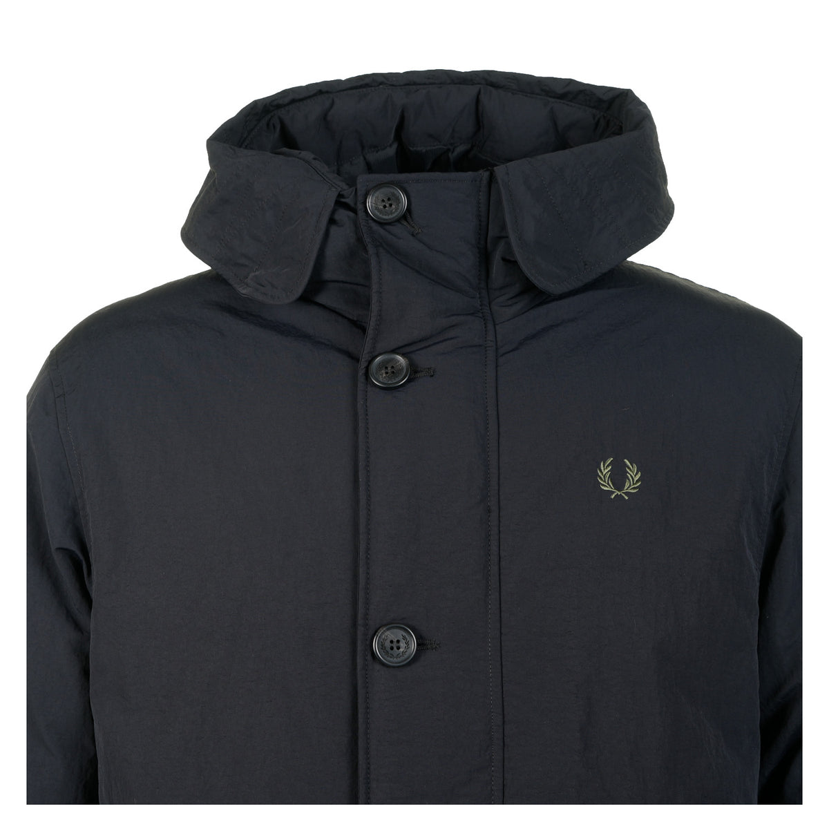 Padded Patch Pocket Parka Black