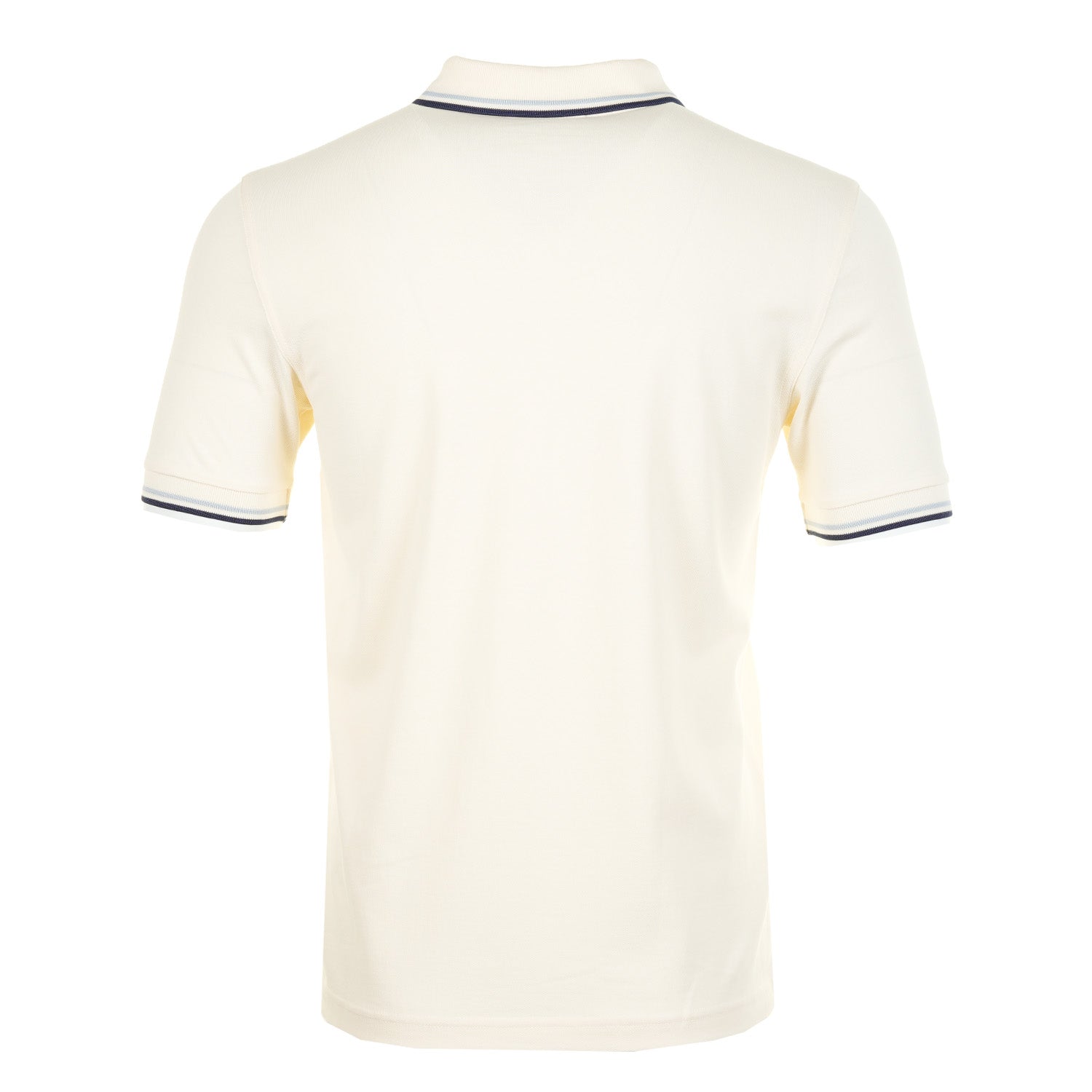 Short Sleeve Twin Tipped Polo Shirt Ecru / Dusk Blue / French Navy
