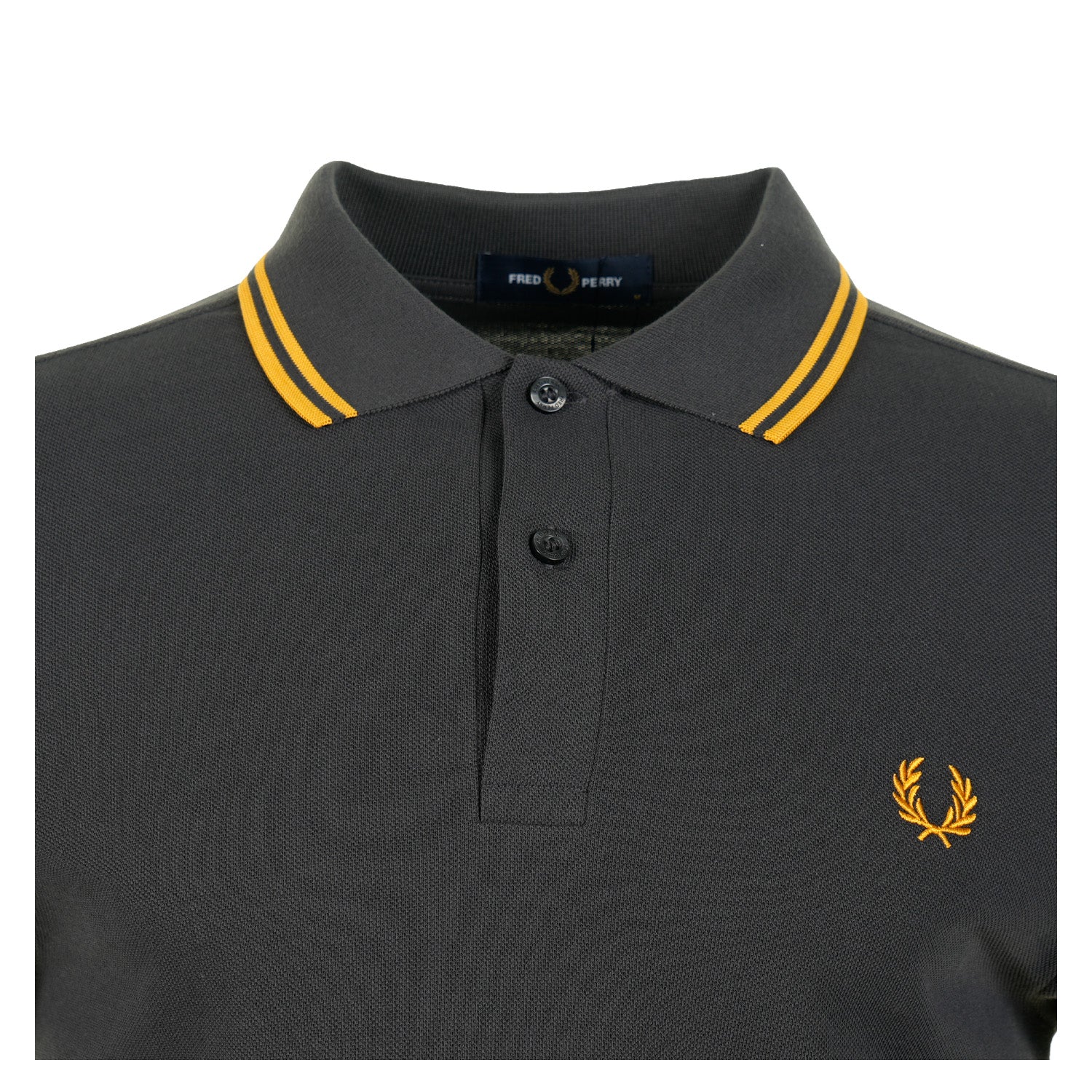 Short Sleeve Twin Tipped Polo Shirt Anchor Grey / Golden