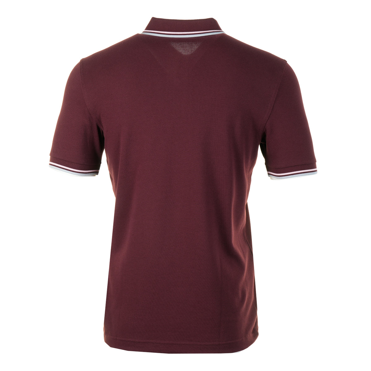 Short Sleeve Twin Tipped Polo Shirt Oxblood / Iced Pink / Dusk Blue
