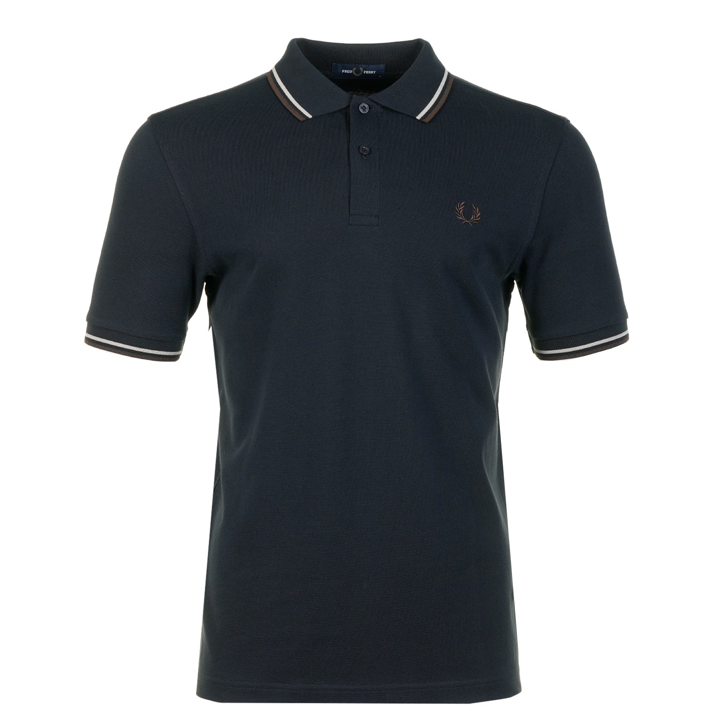 【FRED PERRY】Ls Twin Tipped Polo Shirt Fred Perry Long Sleeve Twin Tipped Polo Shirt Black - Terraces