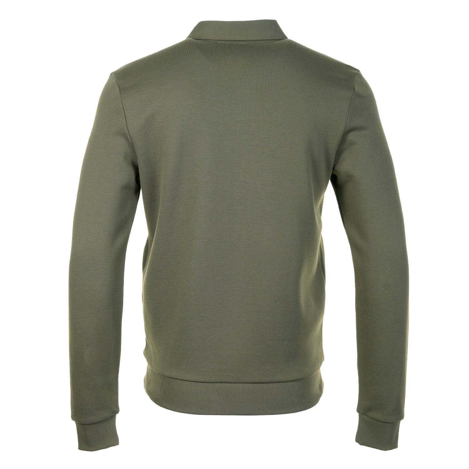 Zip Through Collared Sweatshirt Laurel Wreath Green