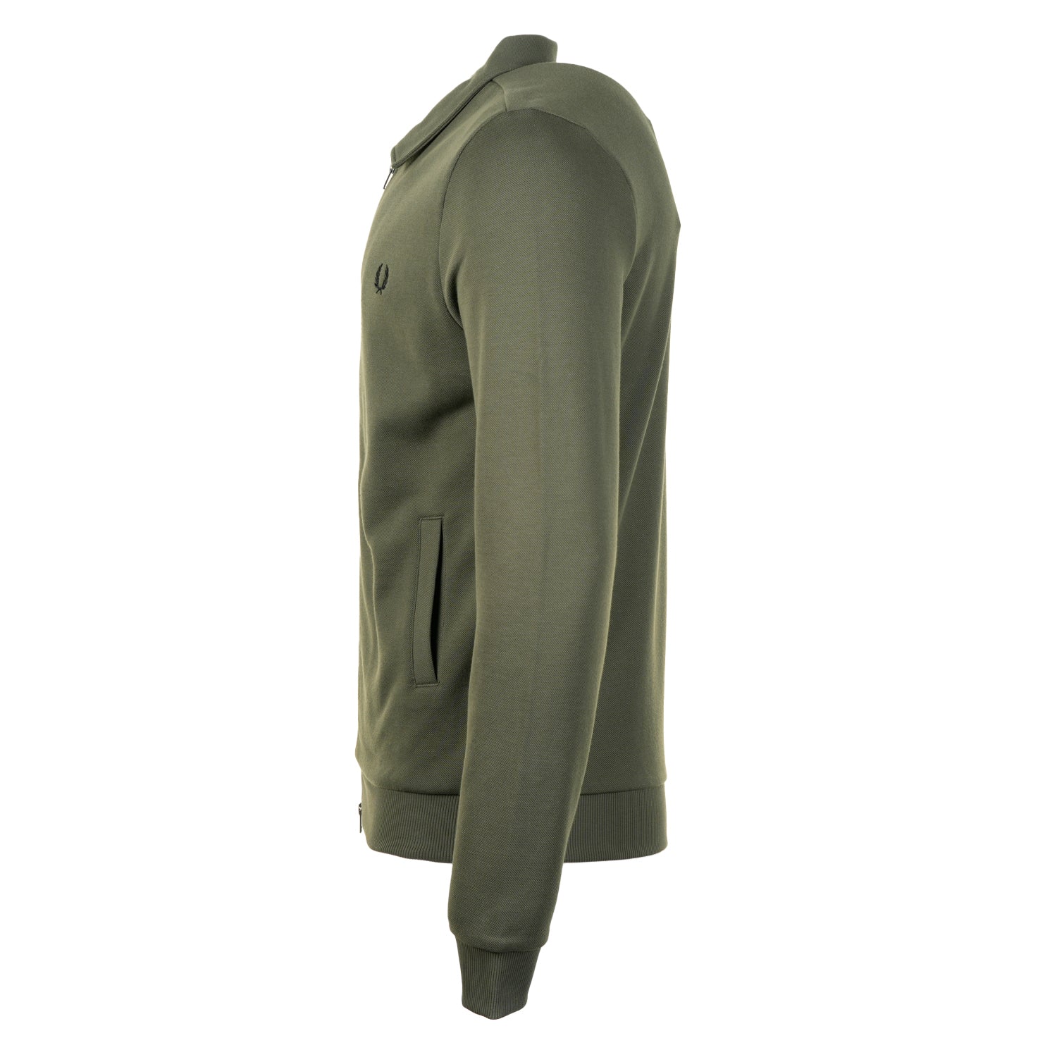 Zip Through Collared Sweatshirt Laurel Wreath Green