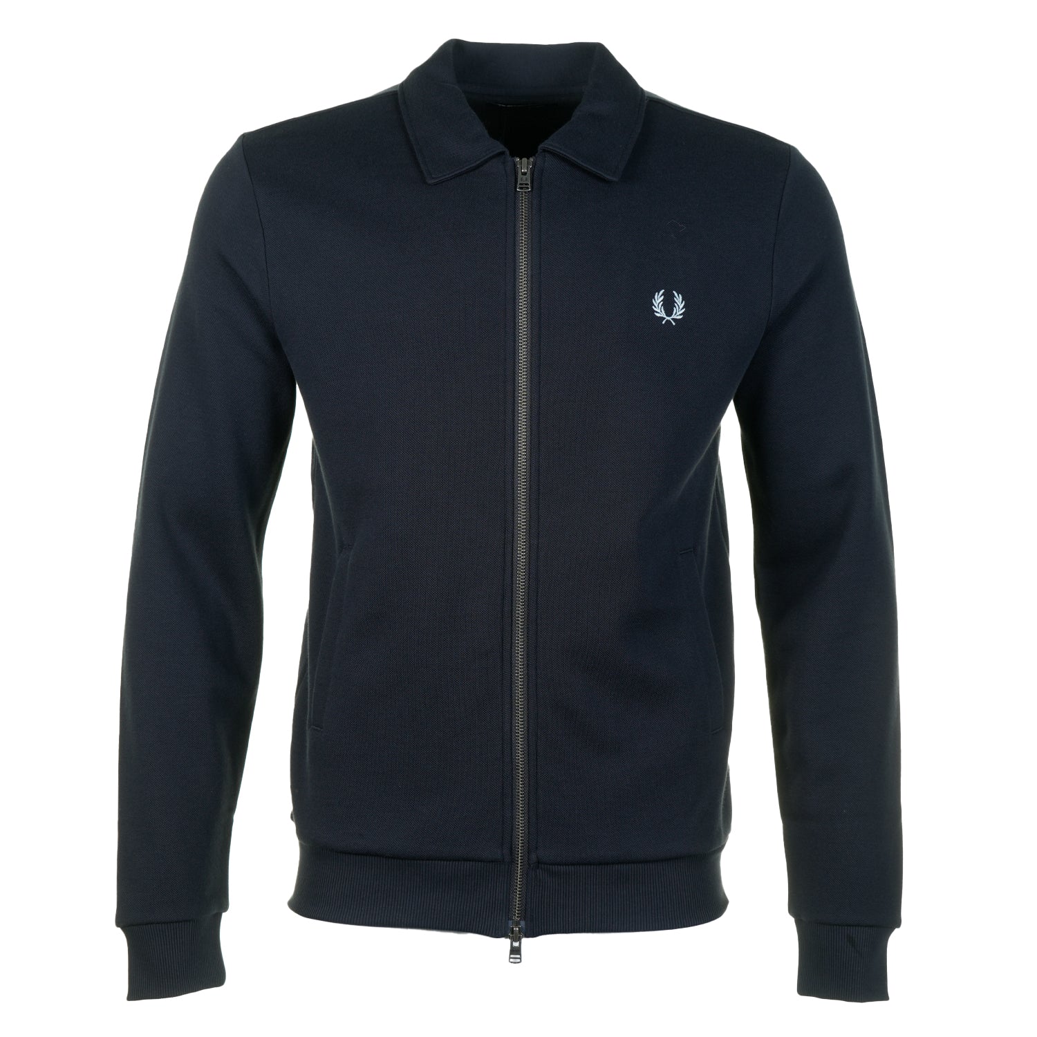 Zip Through Collared Sweatshirt Navy