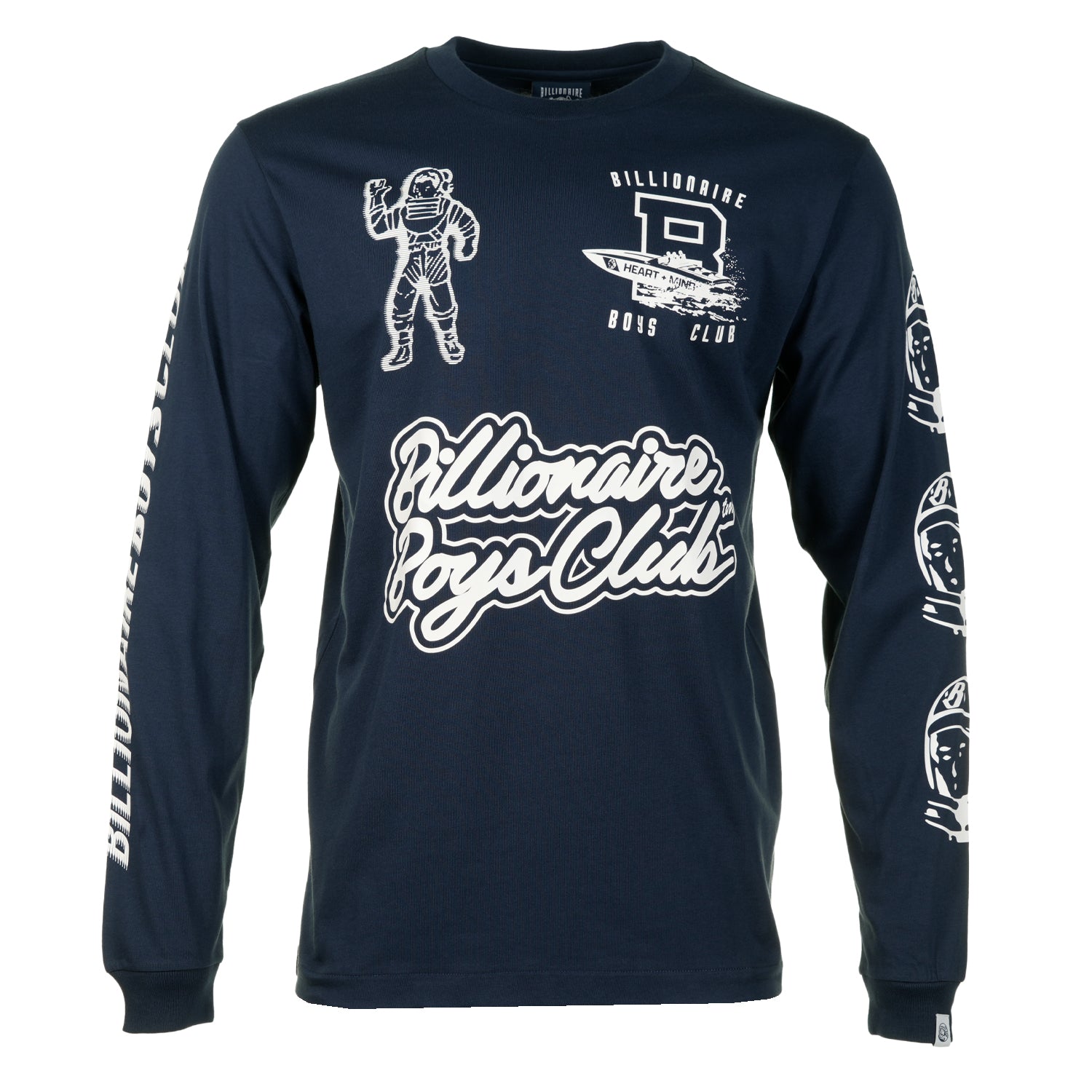 Global Regatta Multi Print Long Sleeve T shirt Navy