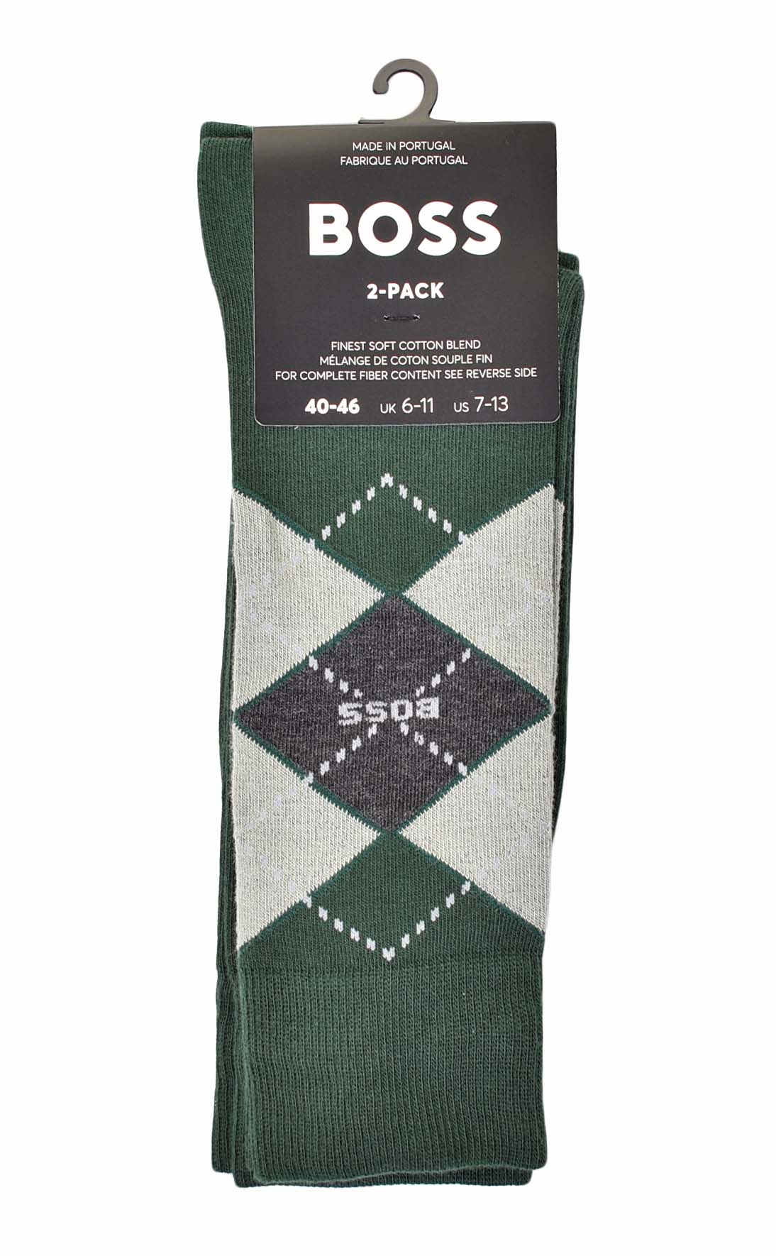 2 Pack Argyle Socks 385 Open Green