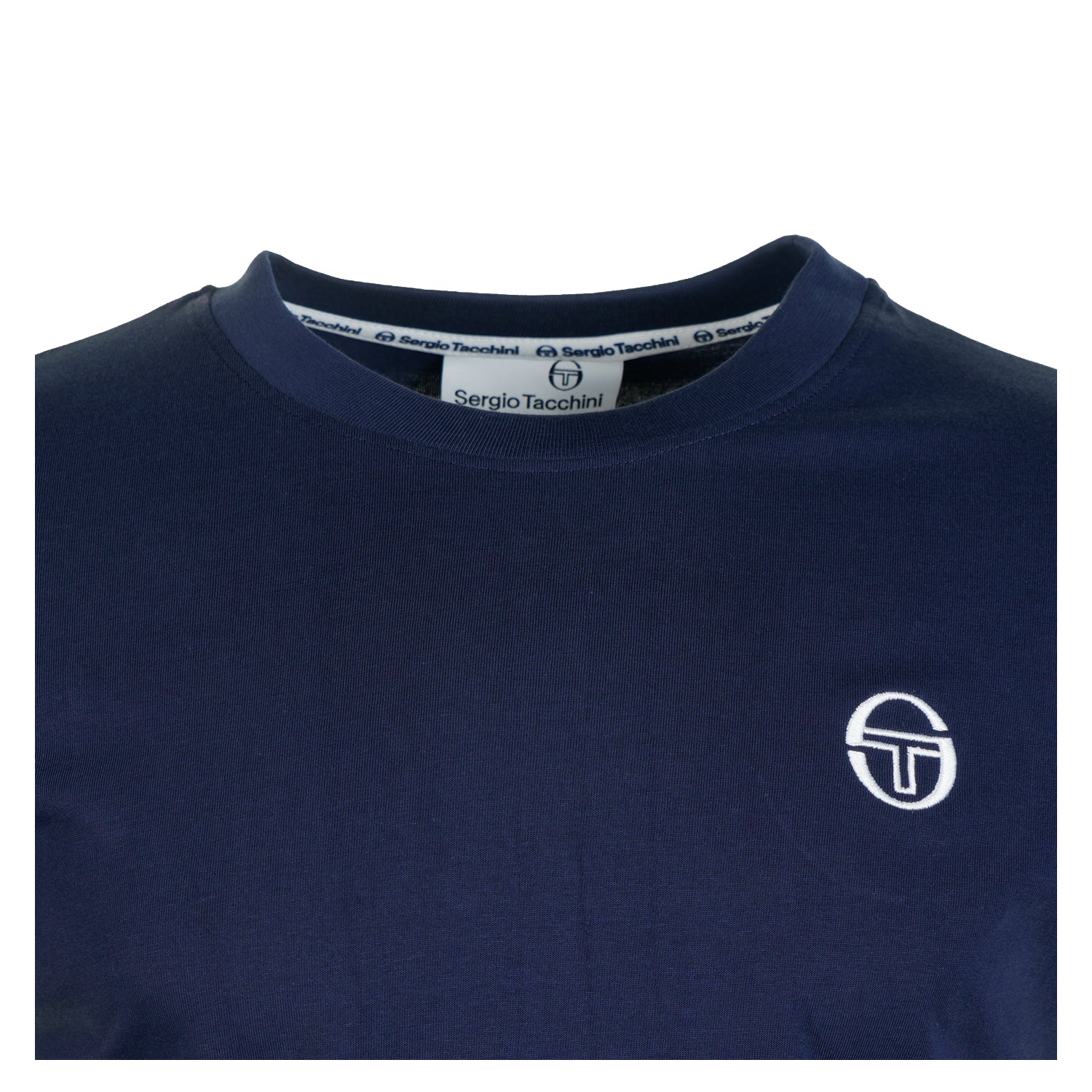Grello Crew Neck T Shirt Maritime Blue Orange Pepper
