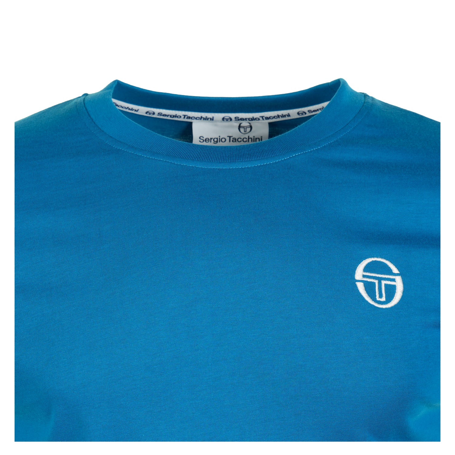 Grello Crew Neck T Shirt Mykonos Blue Gardenia