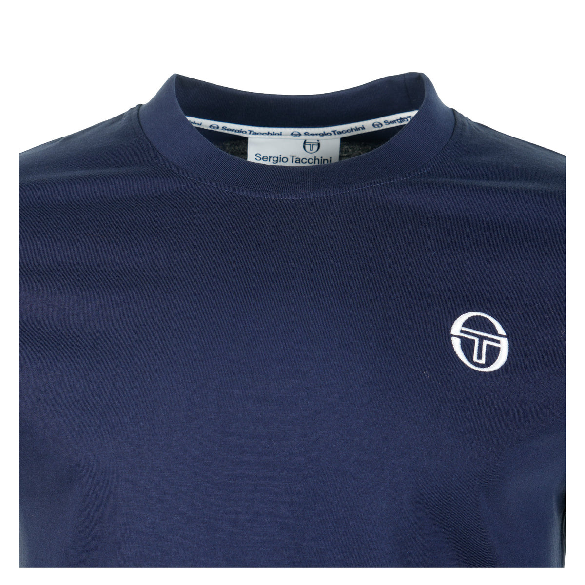 Grello Crew Neck T Shirt Maritime Blue / White