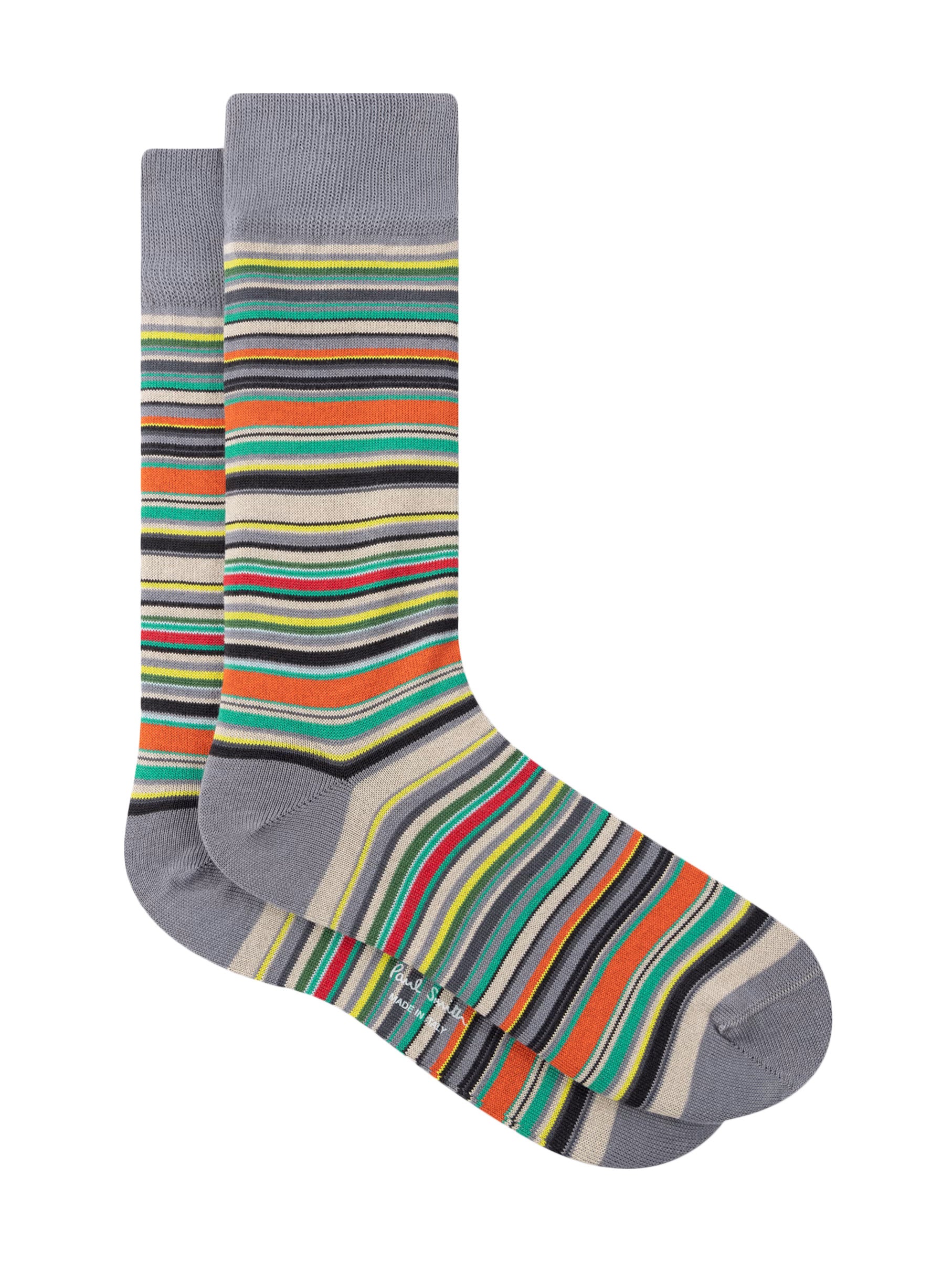 Signature Stripe Socks Slate