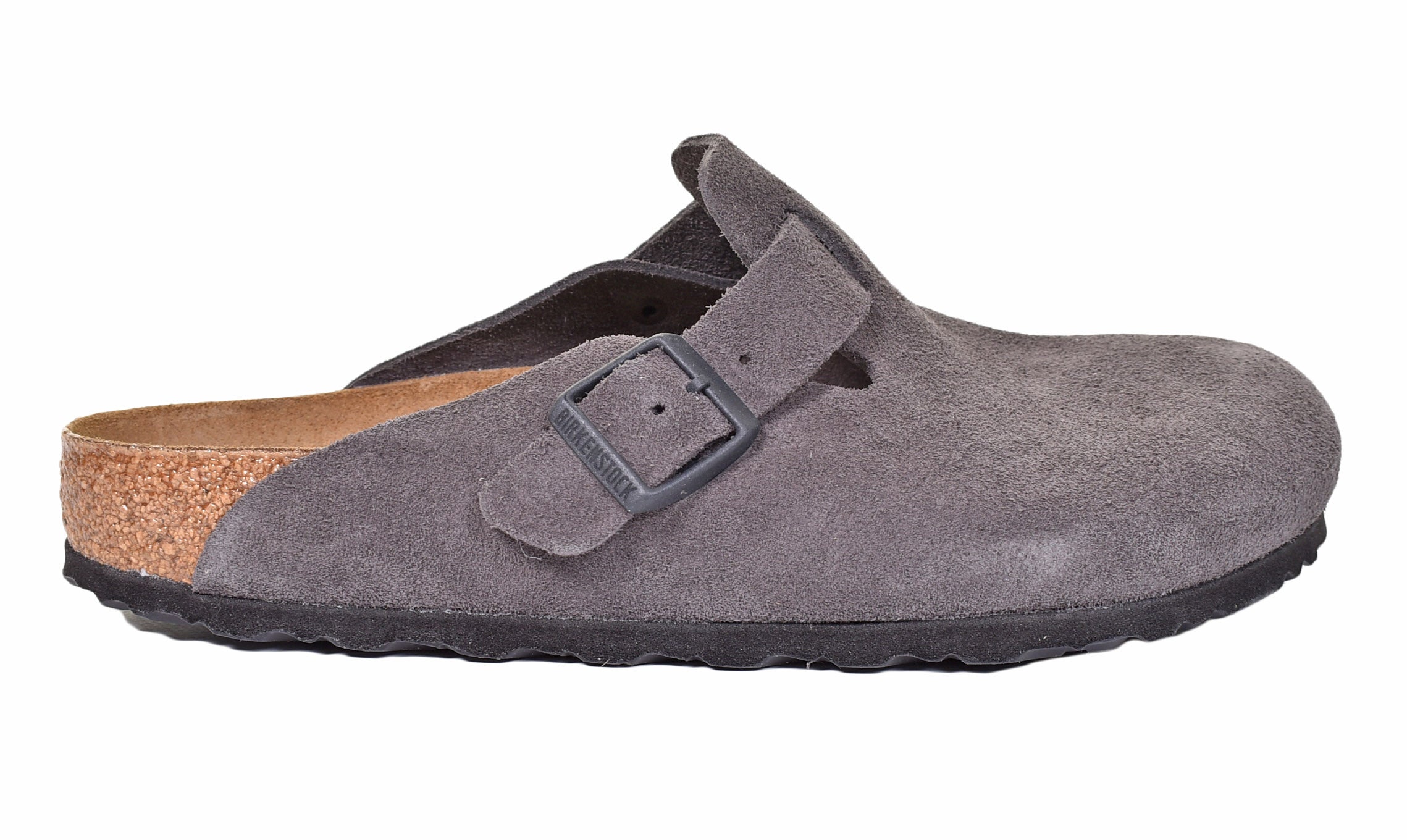 Birkenstock Boston Clogs Suede Velvet Grey
