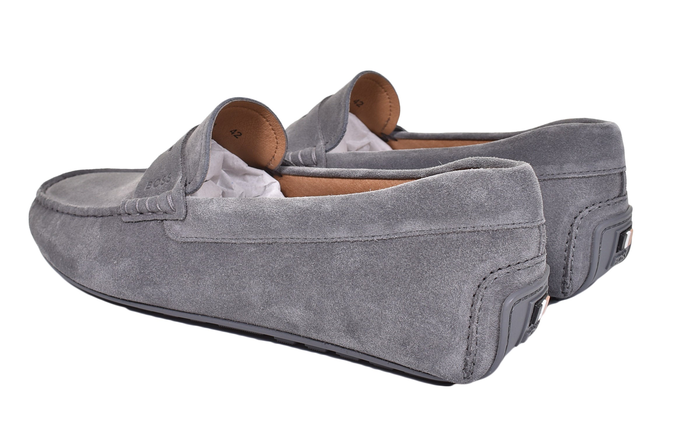 Noel Moccasin Suede Driver Shoe Medium Grey
