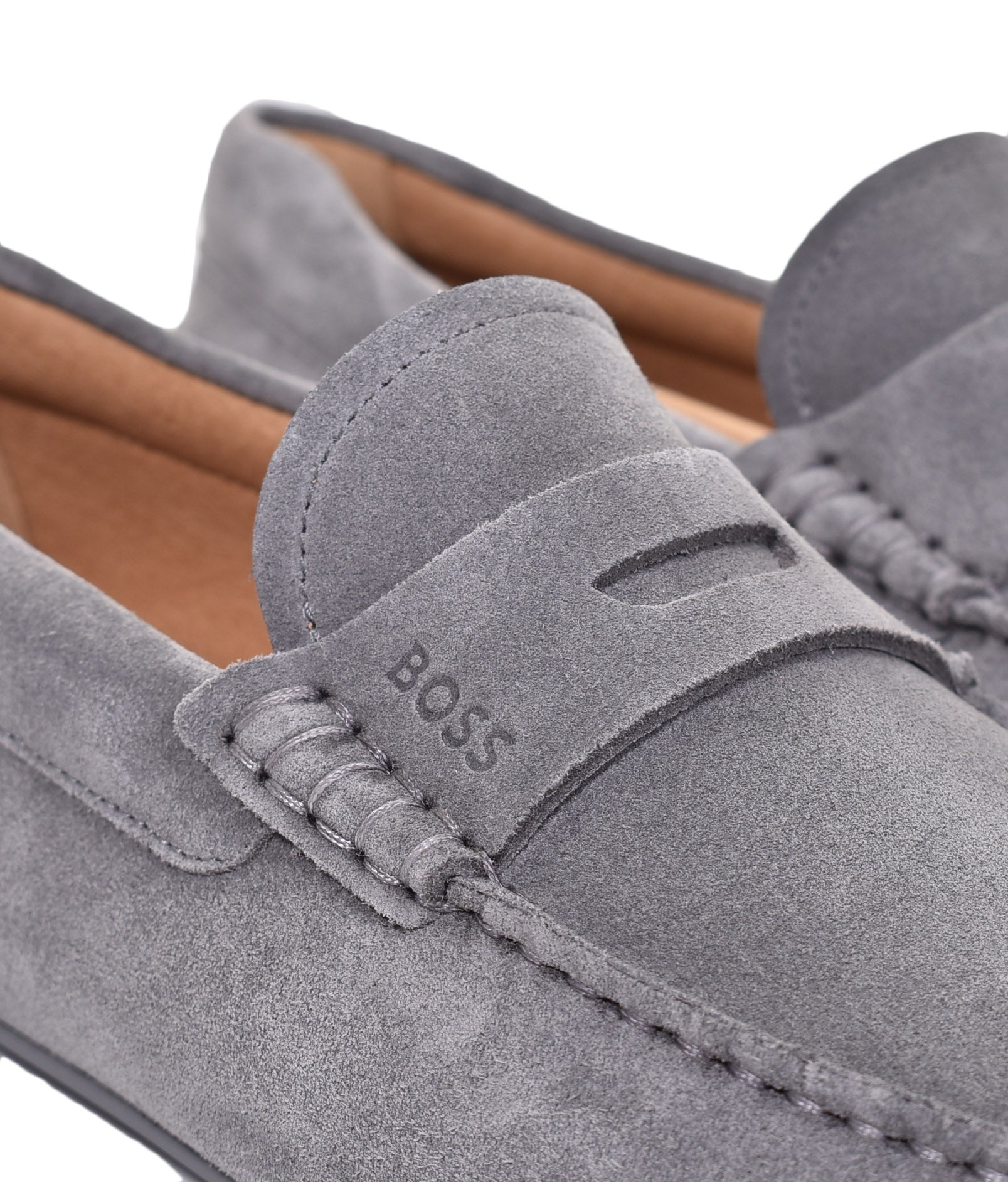 Noel Moccasin Suede Driver Shoe Medium Grey