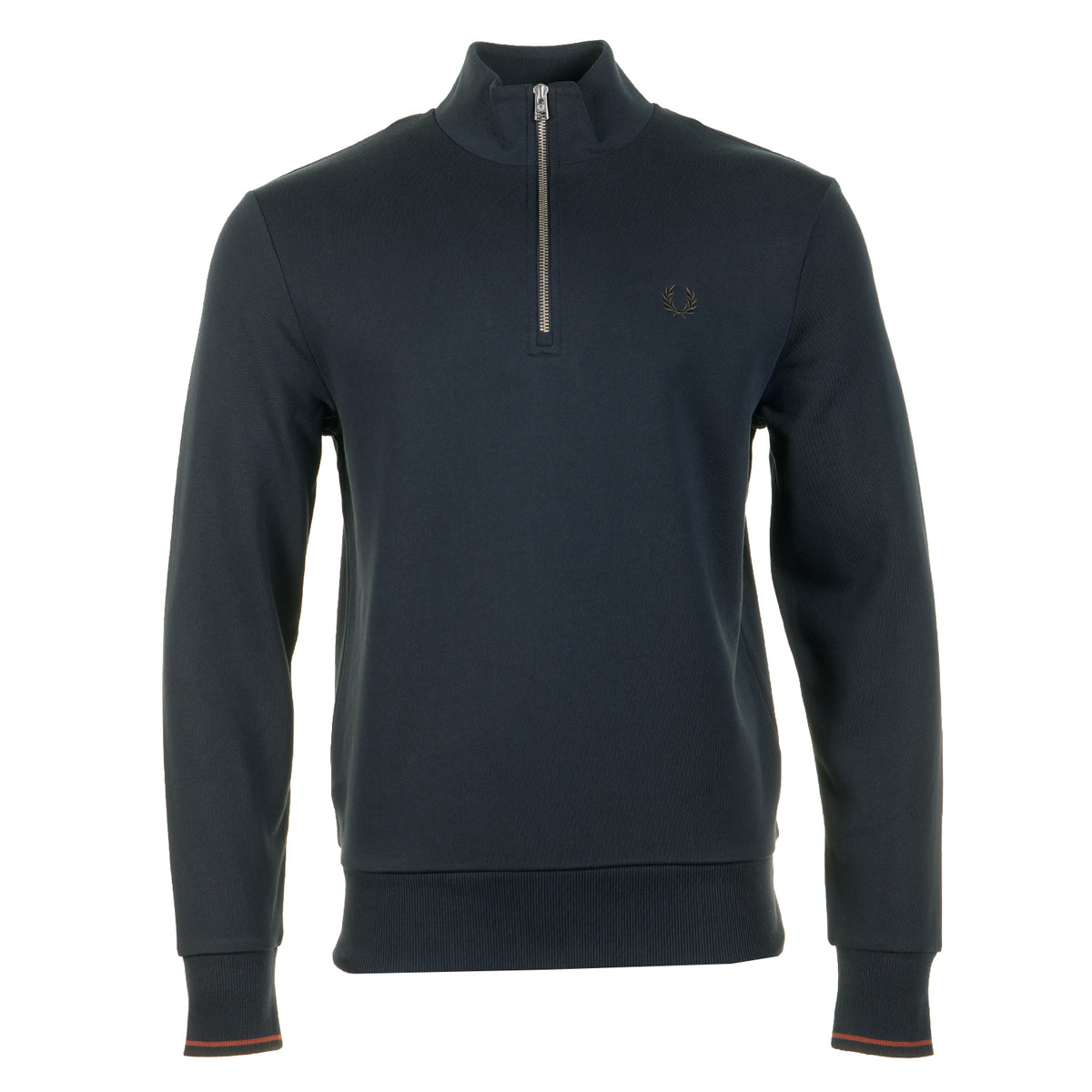 Half Zip Sweatshirt Navy / Brandy / Rich Brown