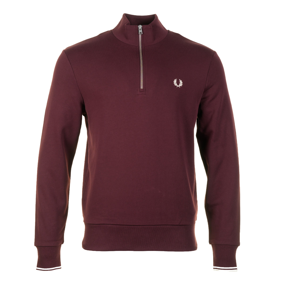 Half Zip Sweatshirt Oxblood / Ecru