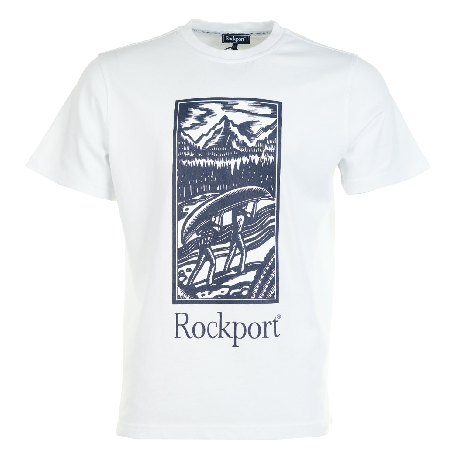 Hampshire Block Print Logo T Shirt White