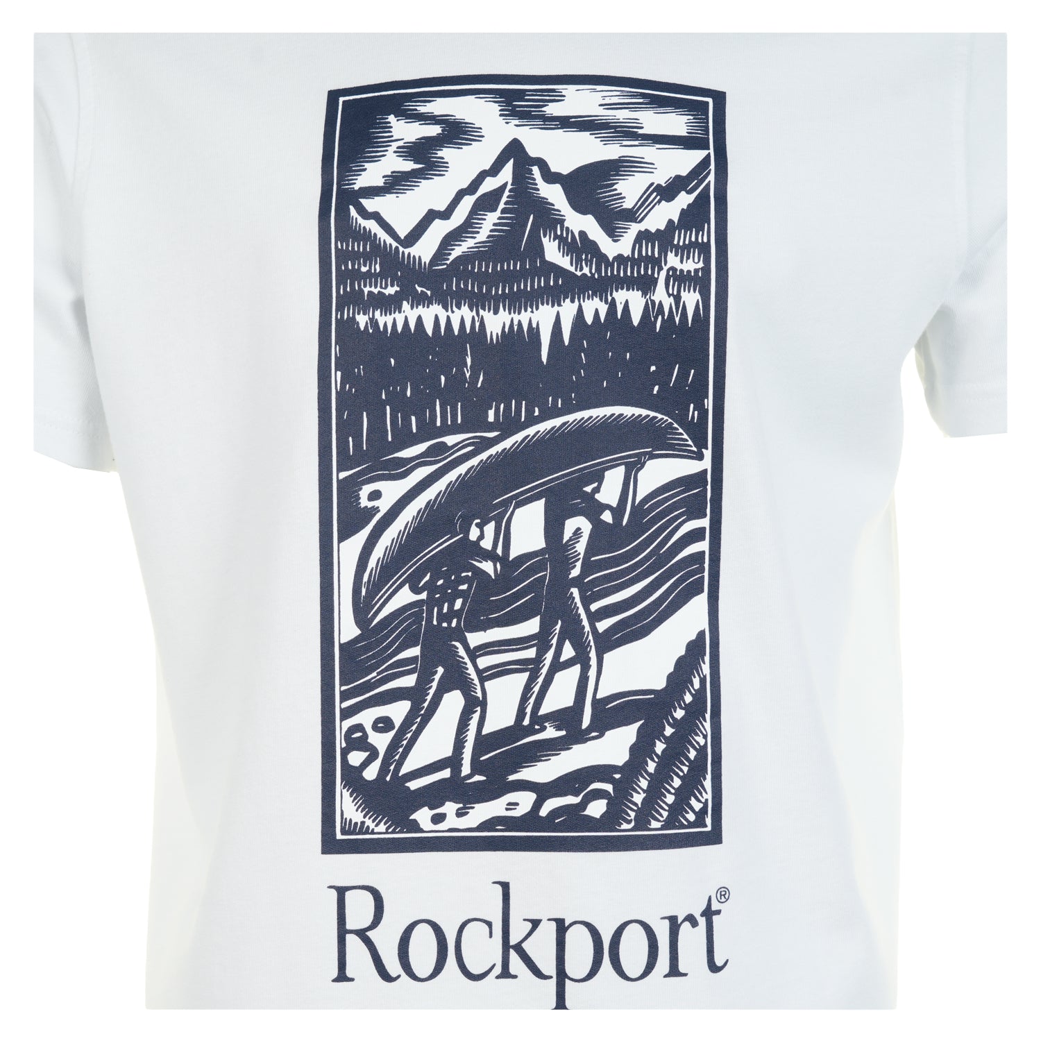 Hampshire Block Print Logo T Shirt White
