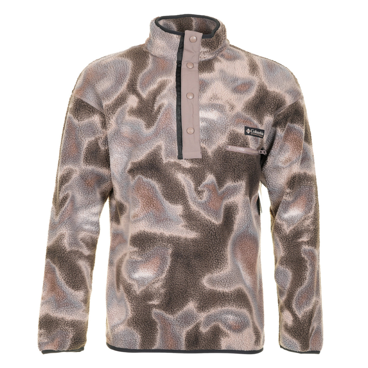 Helvetia 2 Printed Half Snap Fleece Iron Dyeflow