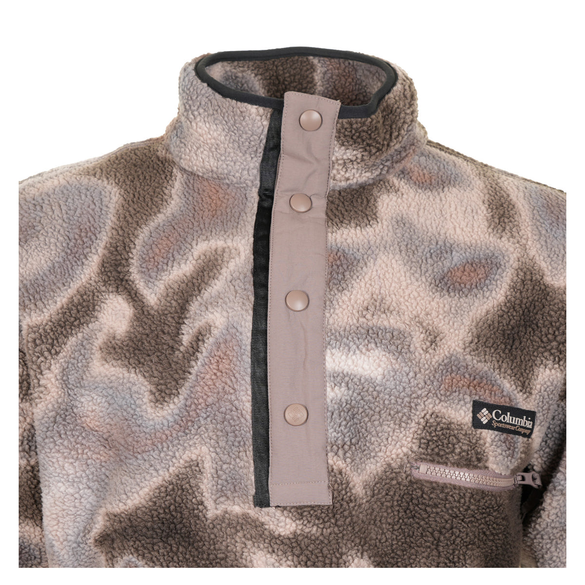 Helvetia 2 Printed Half Snap Fleece Iron Dyeflow
