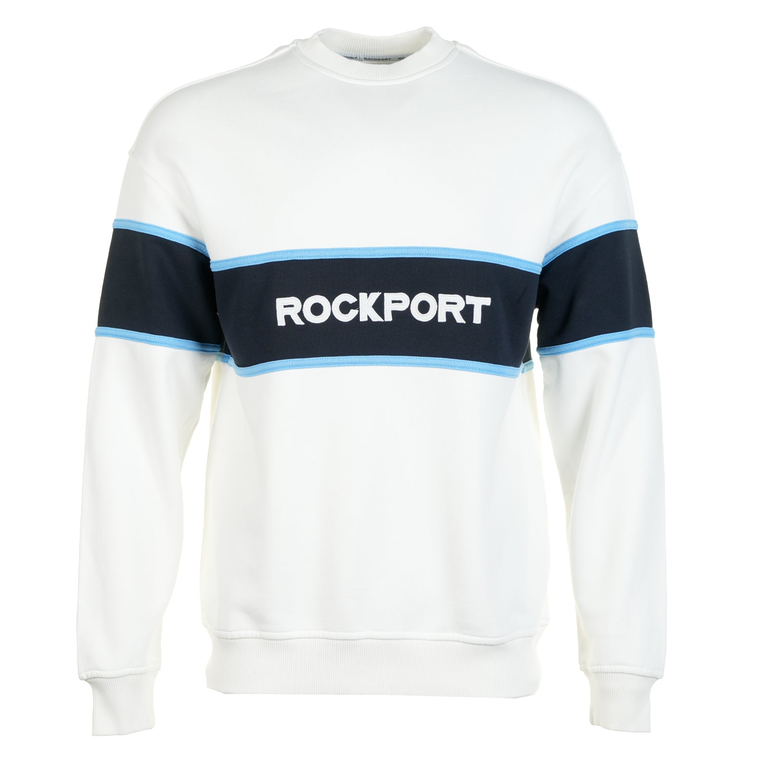 Hubbard Cut & Sew Insert Logo Panel Sweatshirt White