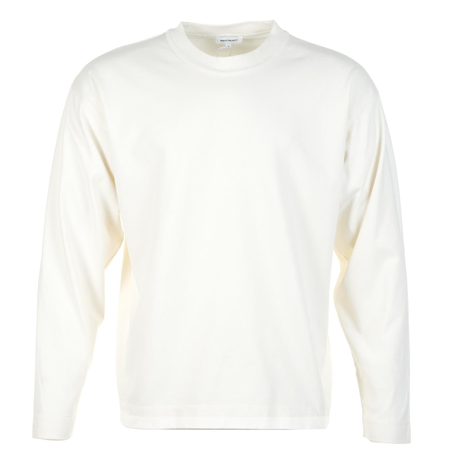 Isefjord Compact Cotton Long Sleeve T Shirt Ecru