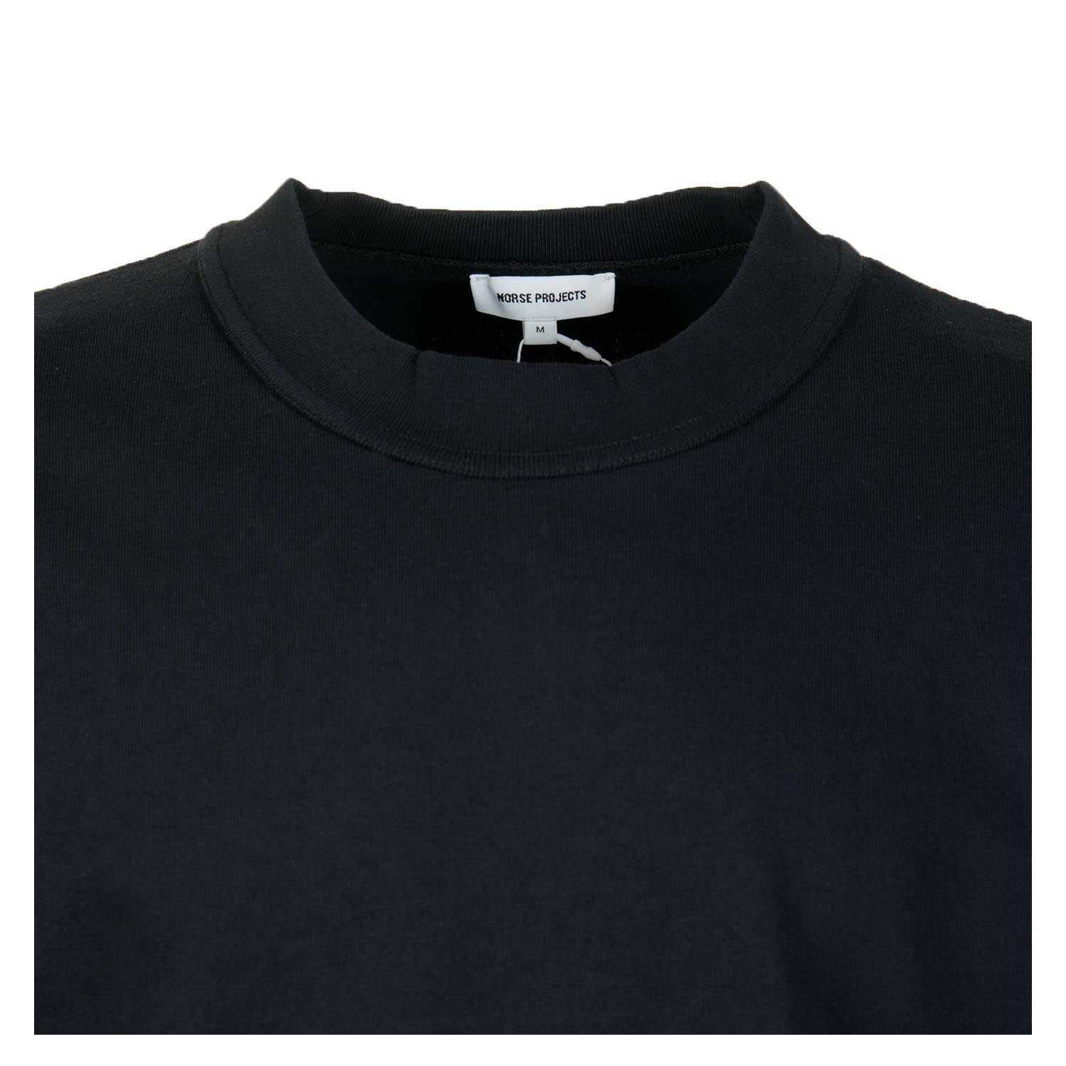 Isefjord Compact Cotton Long Sleeve T Shirt Black